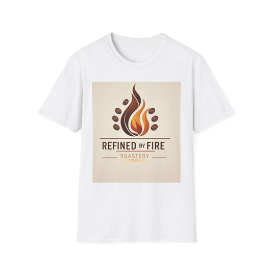 Refined by Fire Coffee Roastery T-Shirt, Unisex Graphic Tee, Coffee Lover Gift, Casual Wear, Barista Apparel