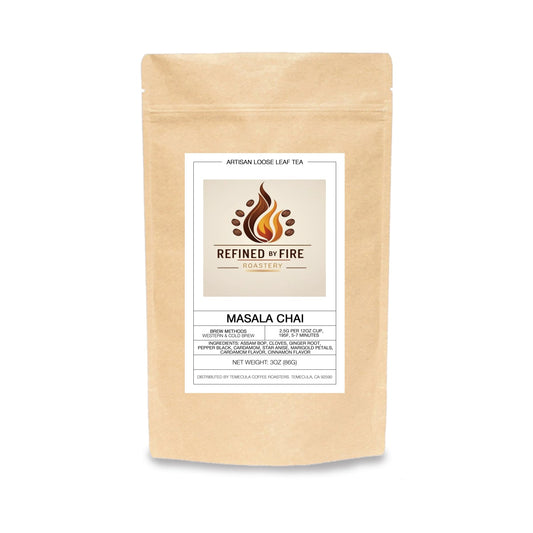 Spirit Spice - A warming blend of bold black tea and aromatic spices — cinnamon, cardamom, ginger, and cloves — crafted to soothe the soul and ignite the spirit. ‘Taste and see that the Lord is good.’ (Psalm 34:8) — a comforting reminder of His presence.